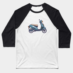 Vespa Scooter Vector Baseball T-Shirt